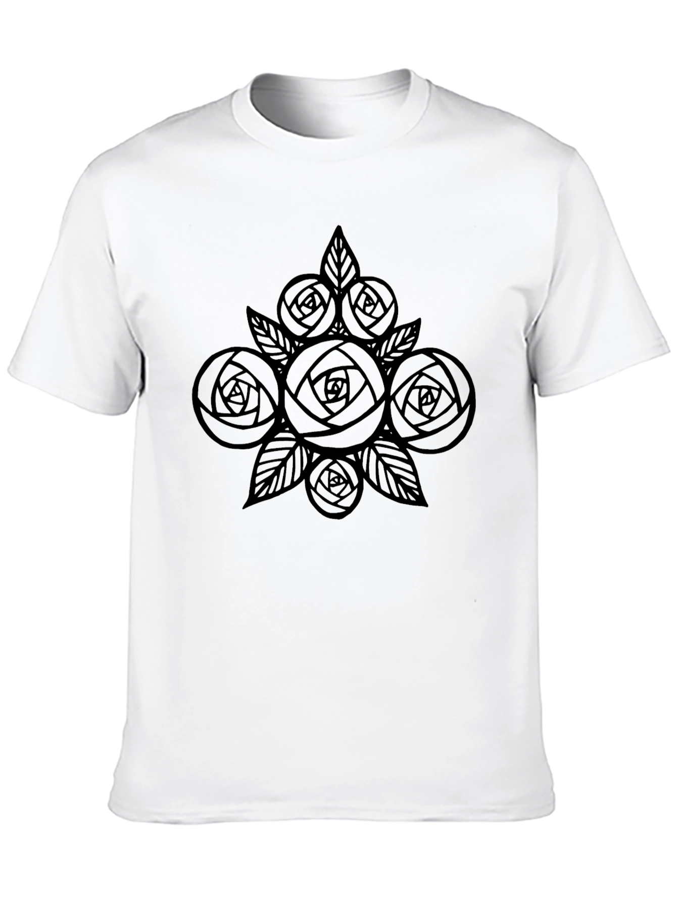 Rose Graphic Black T-Shirt