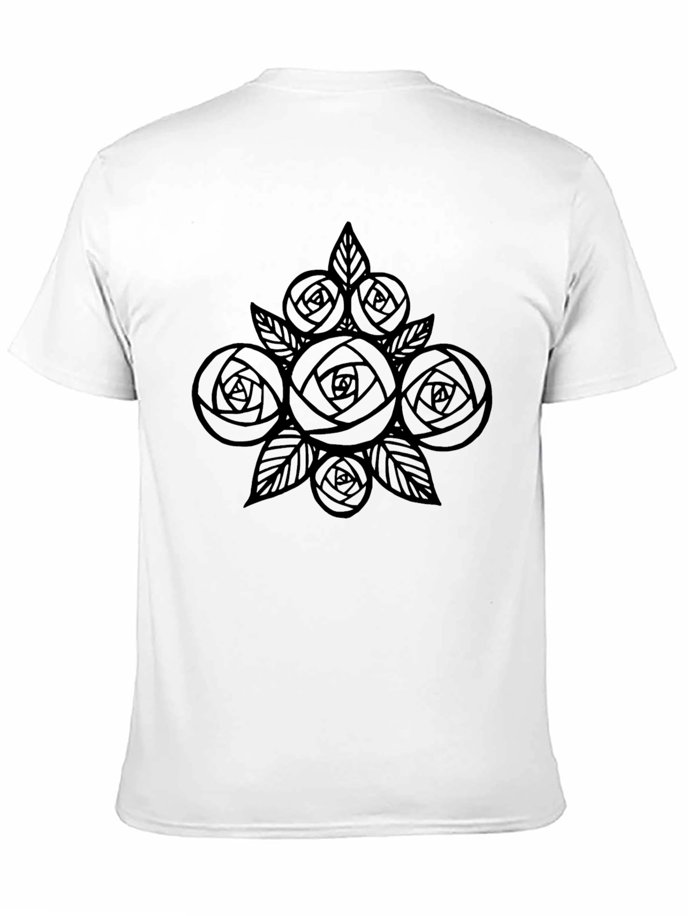 Rose Graphic Black T-Shirt