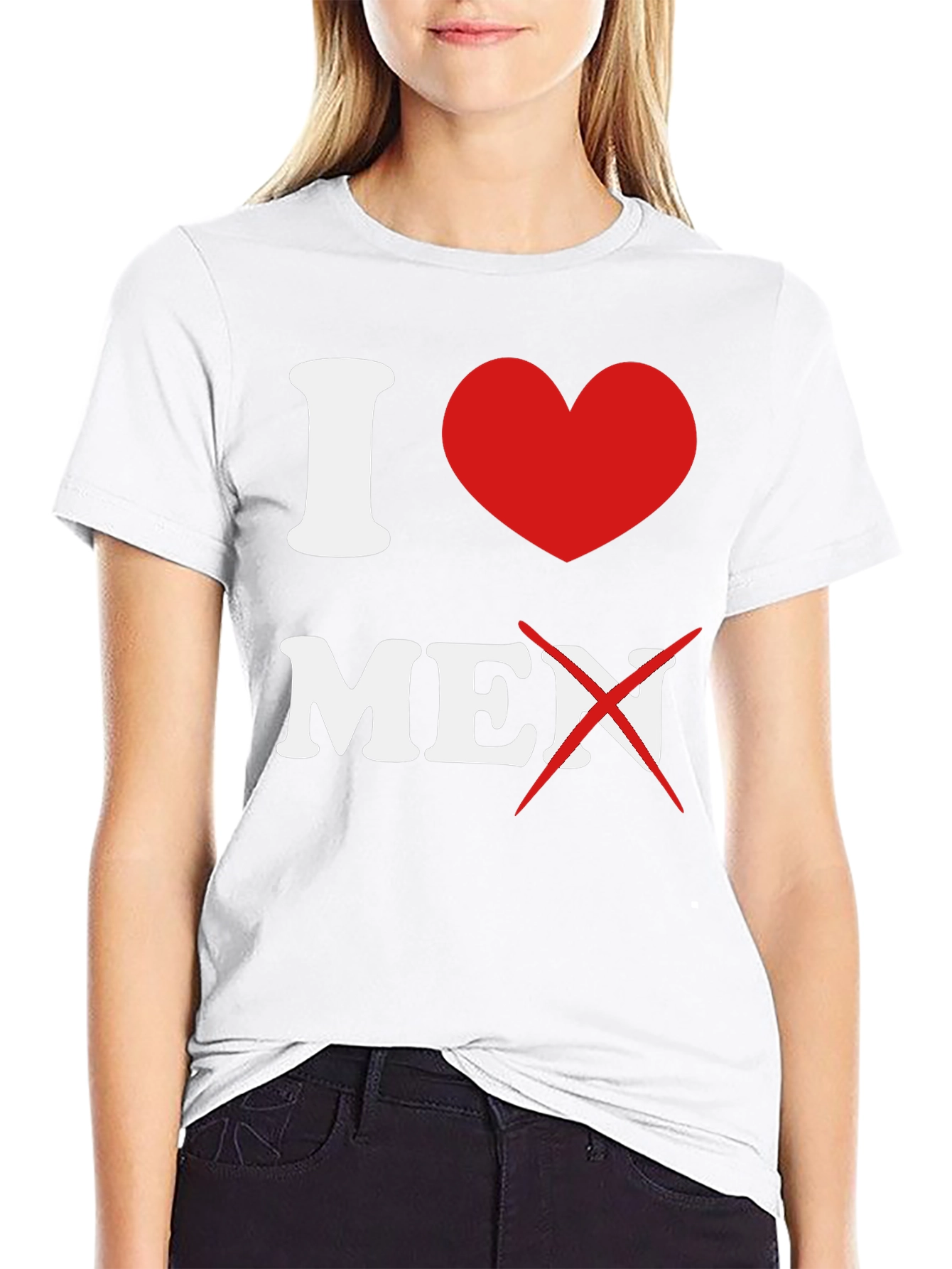 I Heart No Men Graphic T-Shirt