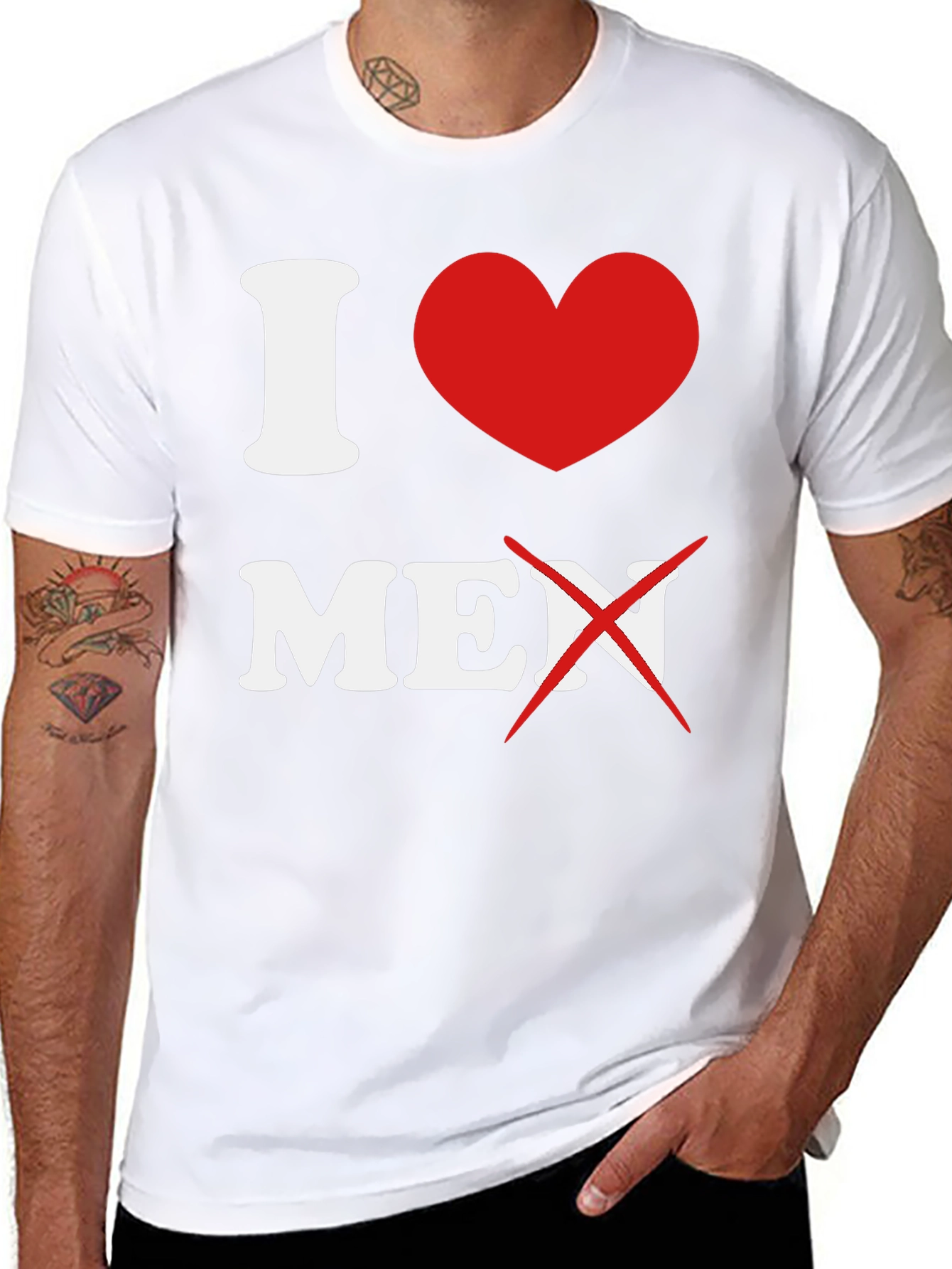 I Heart No Men Graphic T-Shirt