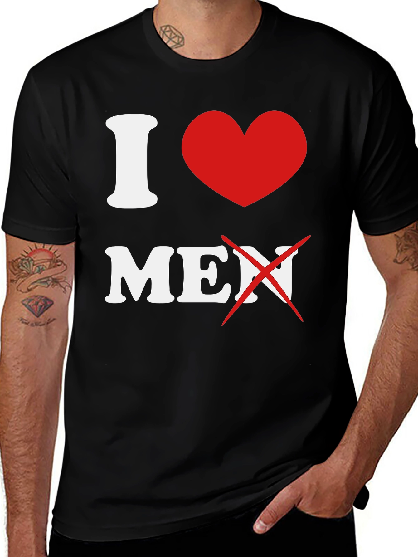 I Heart No Men Graphic T-Shirt