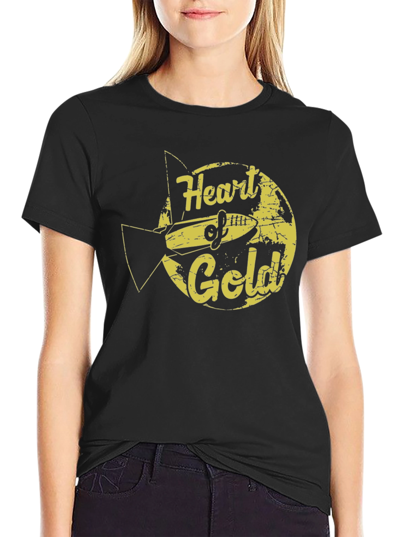 Heart of Gold Graphic Tee - Retro Sci-Fi Style