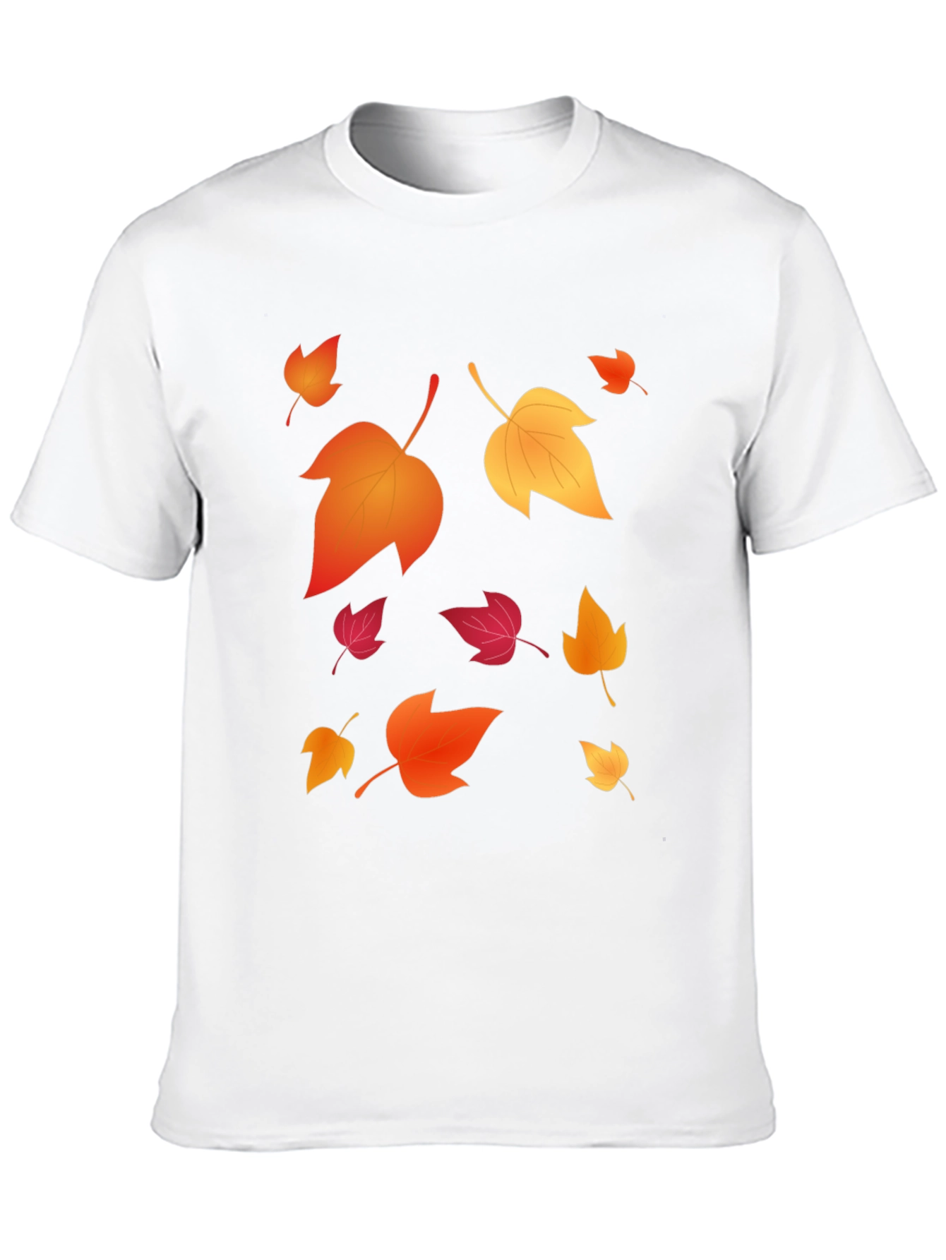 Autumn Leaves Graphic Black T-Shirt