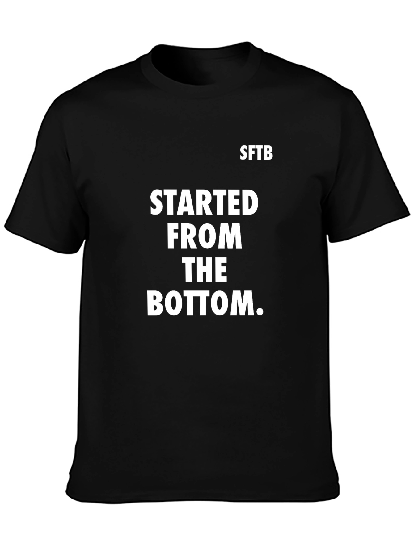 Started From the Bottom Black Graphic Tee