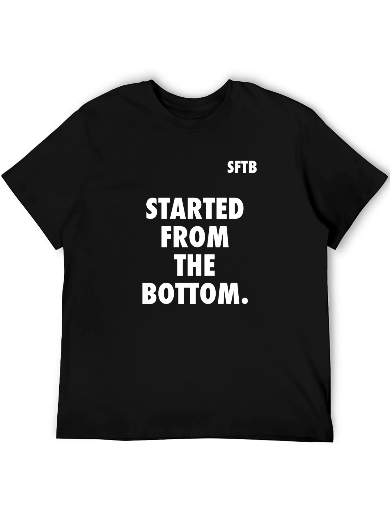 Started From the Bottom Black Graphic Tee