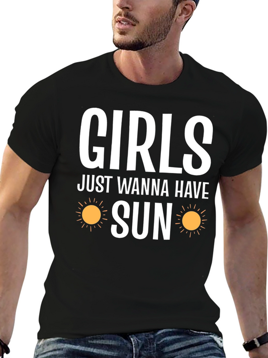 Girls Just Wanna Have Sun T-Shirt - Black