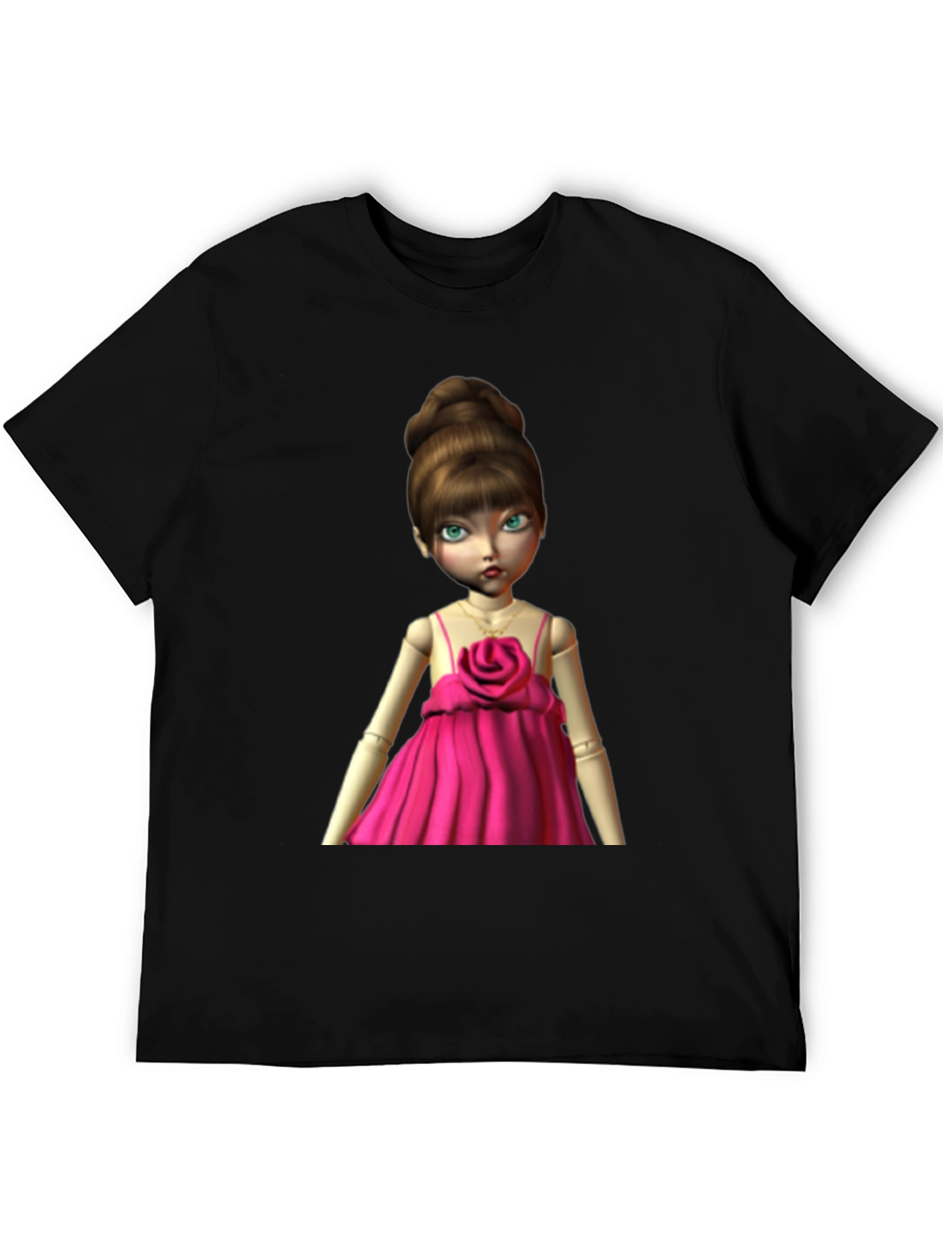 Doll in Pink Dress Graphic T-Shirt