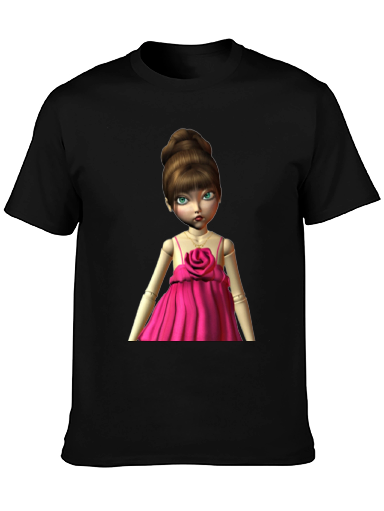 Doll in Pink Dress Graphic T-Shirt