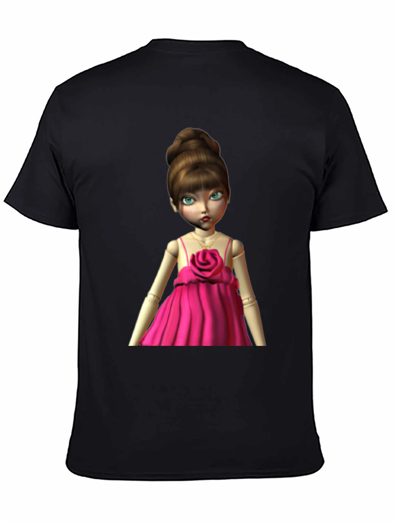 Doll in Pink Dress Graphic T-Shirt