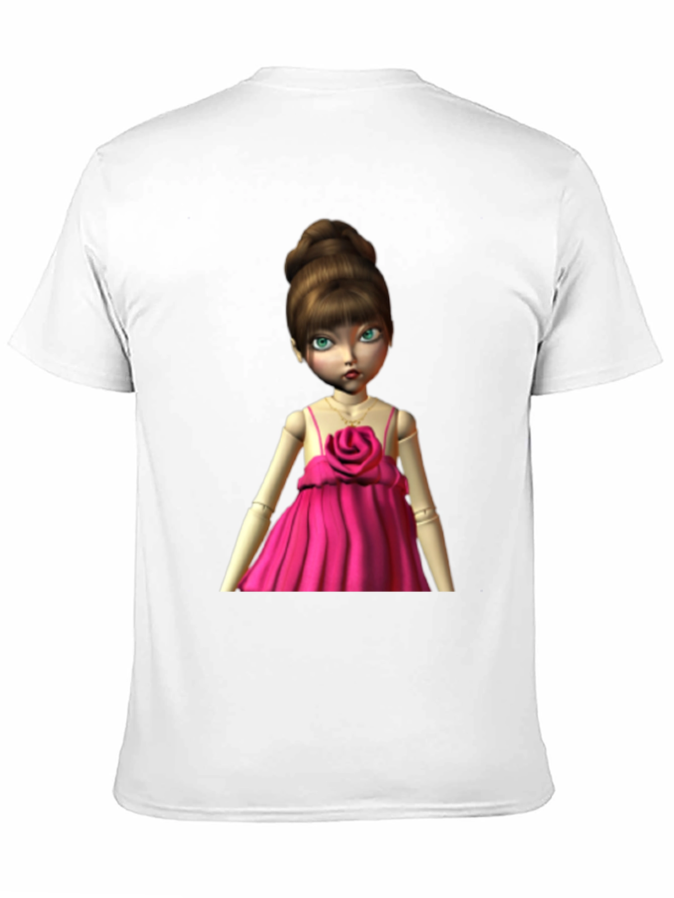 Doll in Pink Dress Graphic T-Shirt