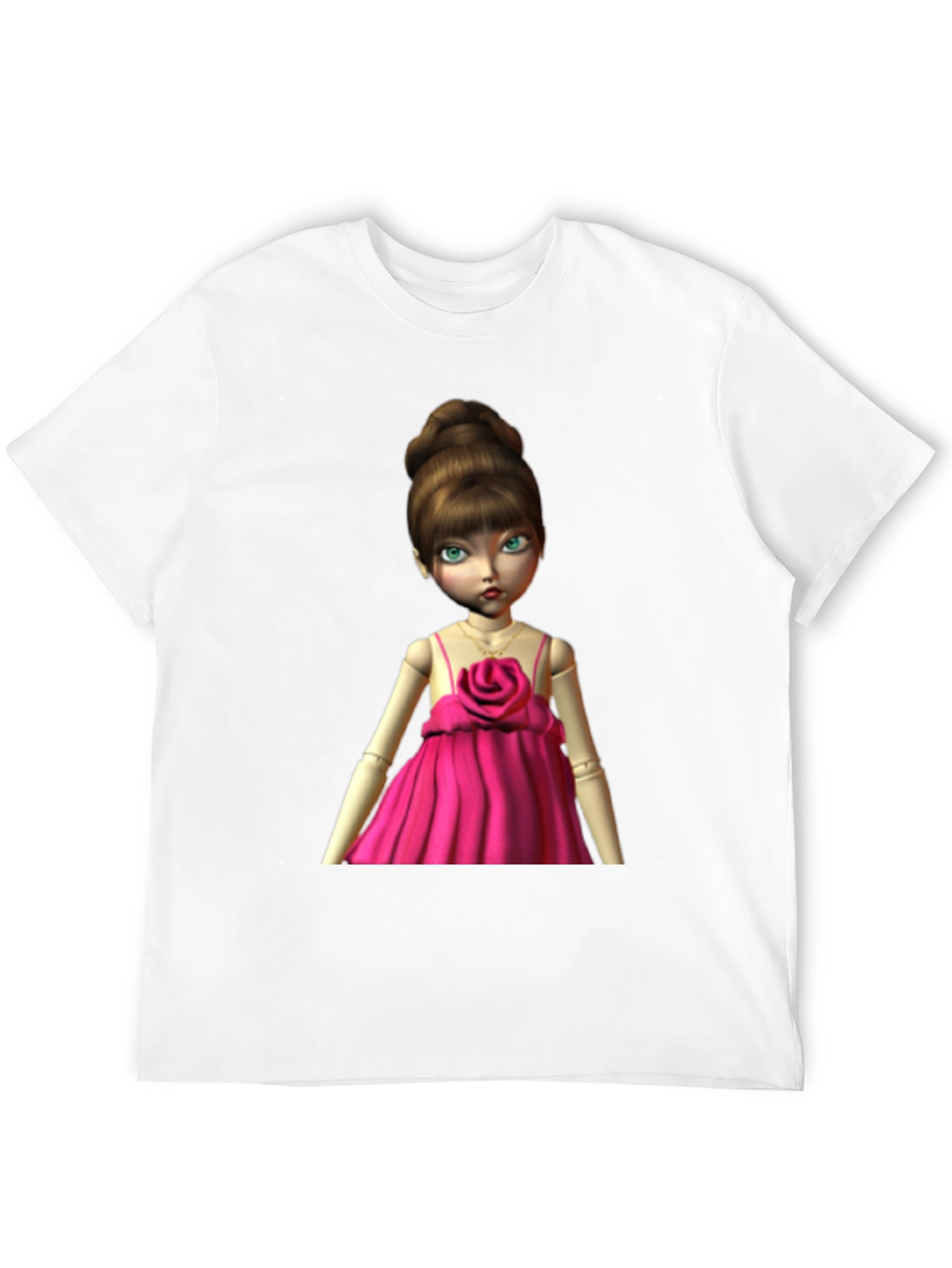 Doll in Pink Dress Graphic T-Shirt