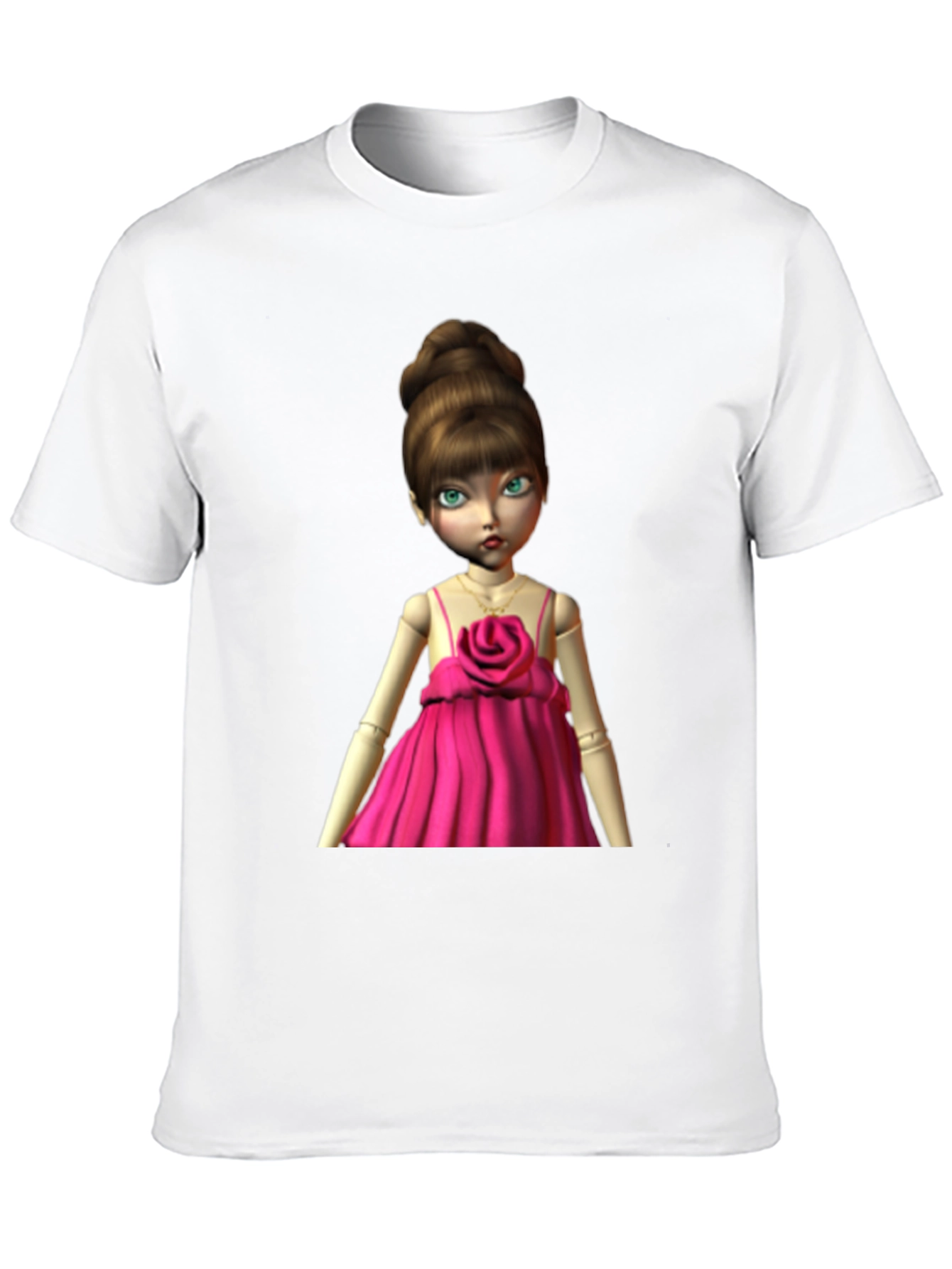 Doll in Pink Dress Graphic T-Shirt