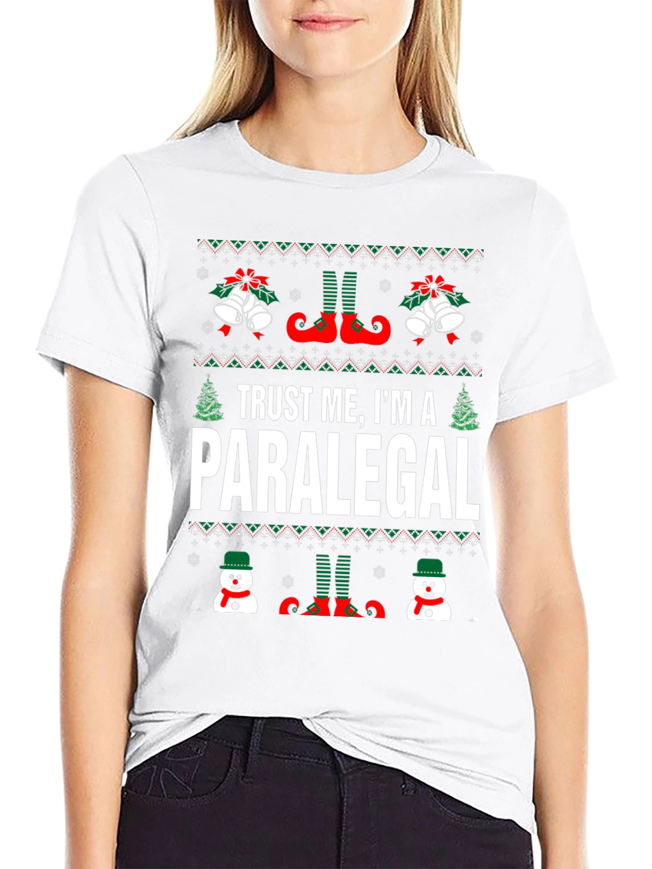 Trust Me Im A Paralegal Ugly Christmas T-Shirt