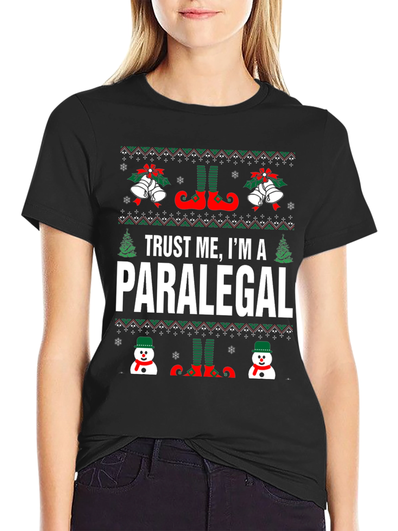 Trust Me Im A Paralegal Ugly Christmas T-Shirt