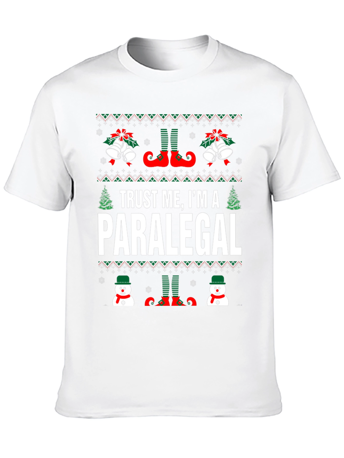 Trust Me Im A Paralegal Ugly Christmas T-Shirt