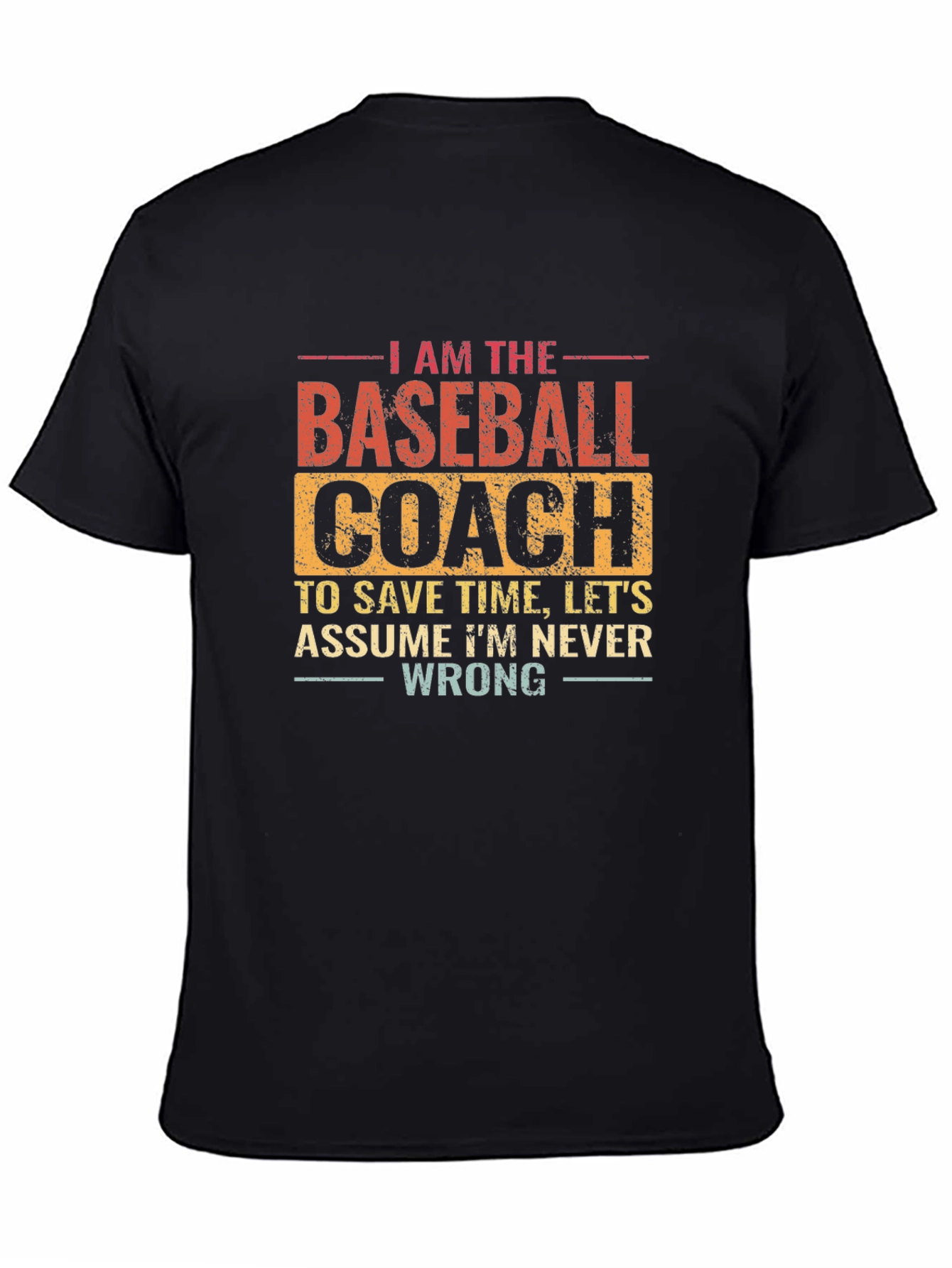 Baseball Coach T-Shirt: Funny Slogan Tee