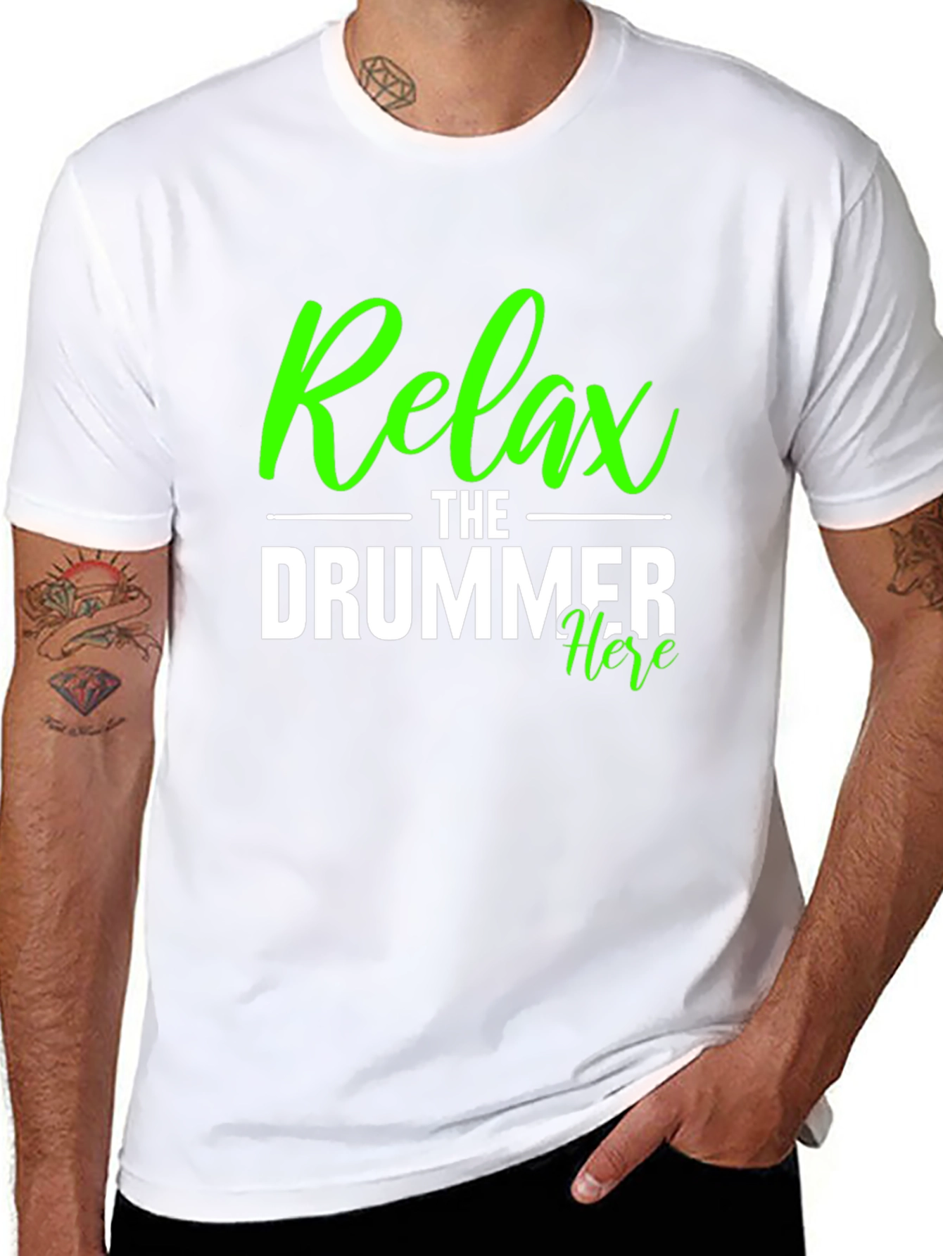 Relax The Drummer Here Funny Musician T-Shirt