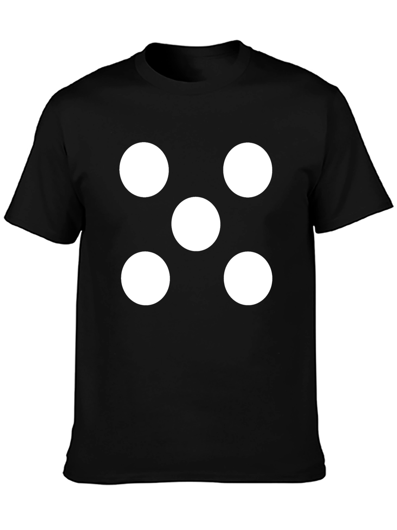Novelty Dice Five Black T-Shirt