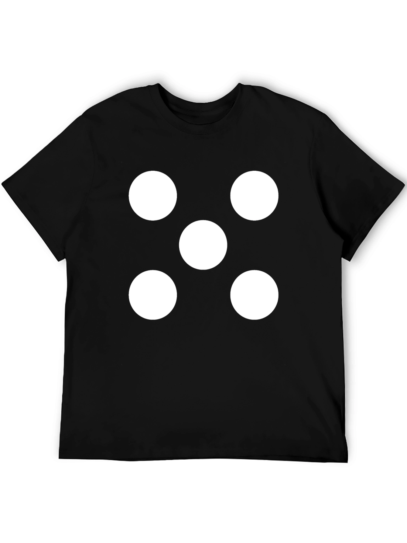 Novelty Dice Five Black T-Shirt