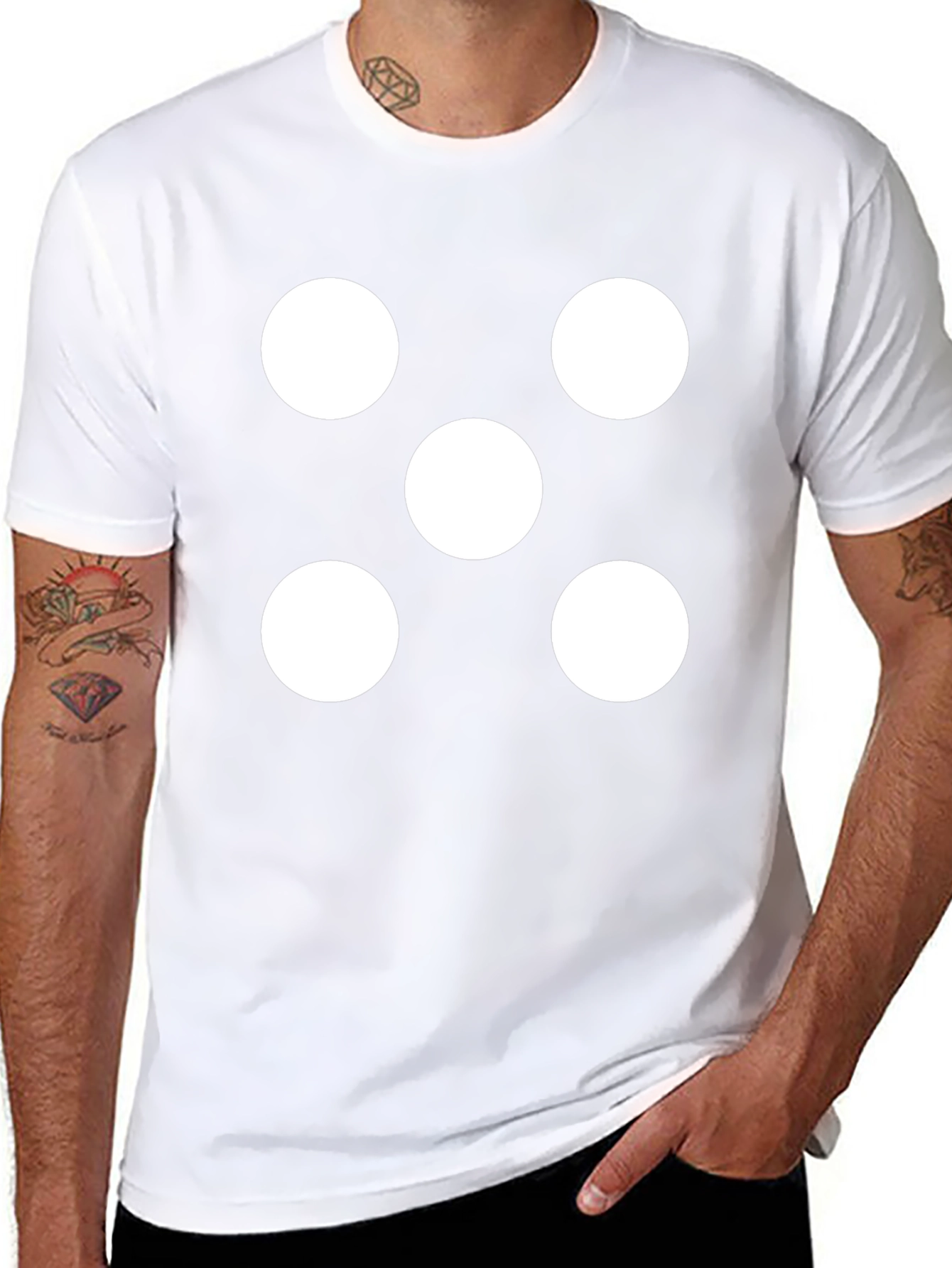 Novelty Dice Five Black T-Shirt