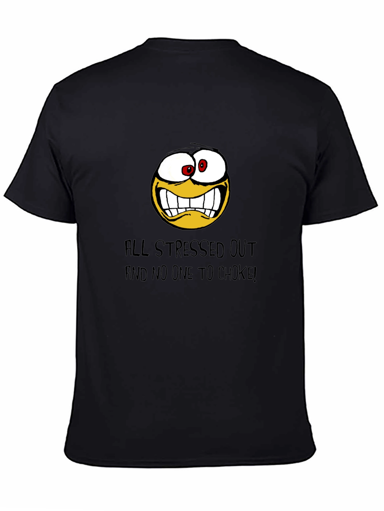 Stressed Out Graphic Tee - Black Cotton T-Shirt