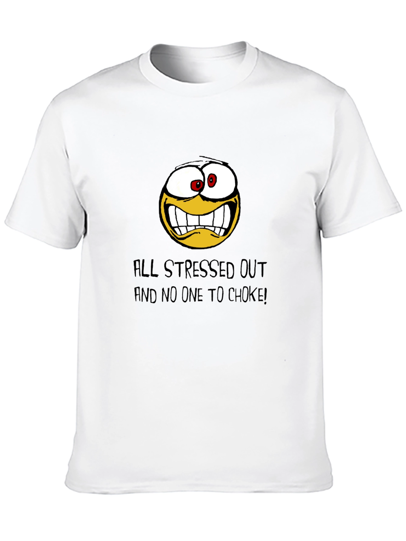 Stressed Out Graphic Tee - Black Cotton T-Shirt