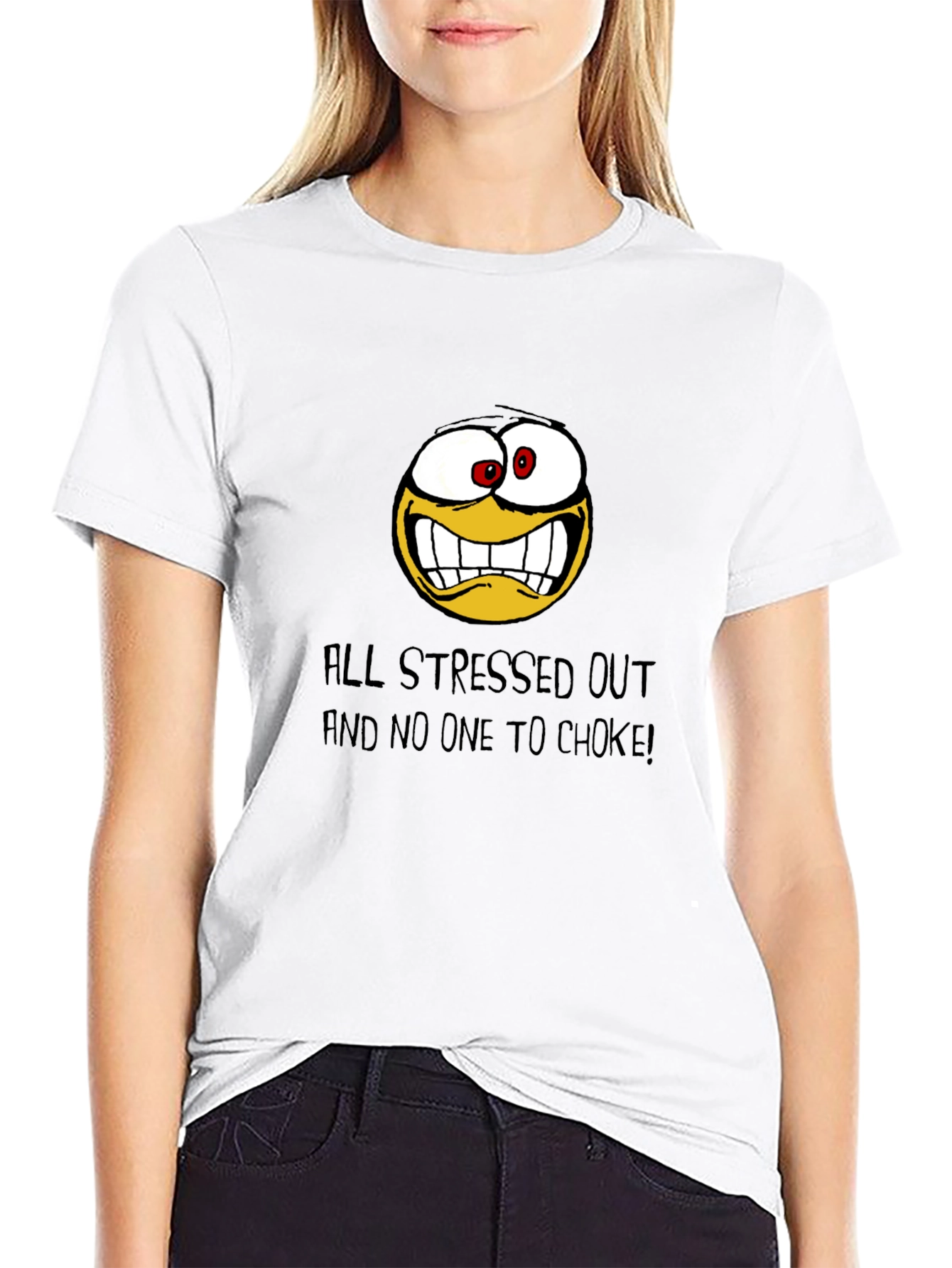 Stressed Out Graphic Tee - Black Cotton T-Shirt