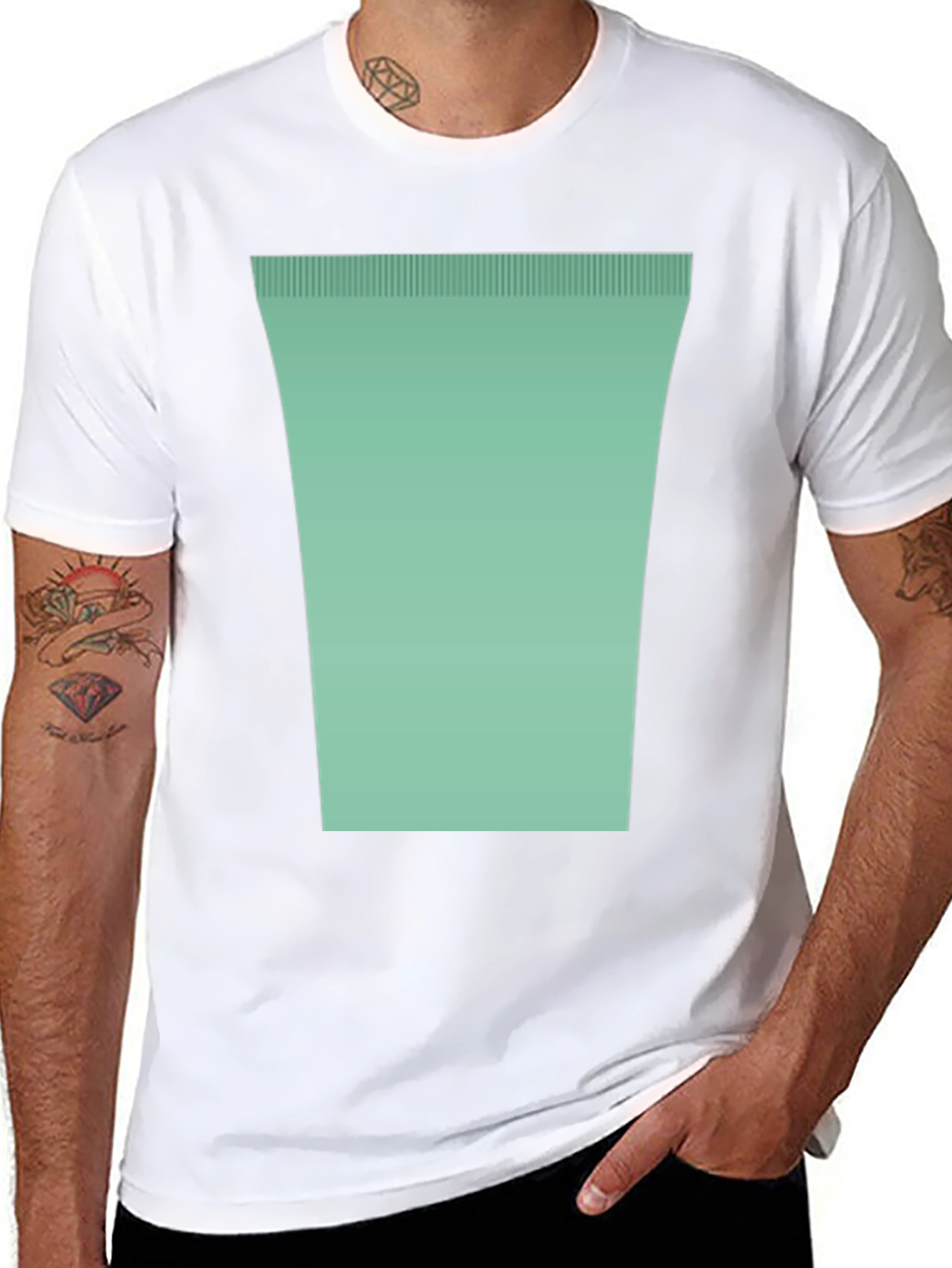 Minimalist Mint Green Graphic Tee