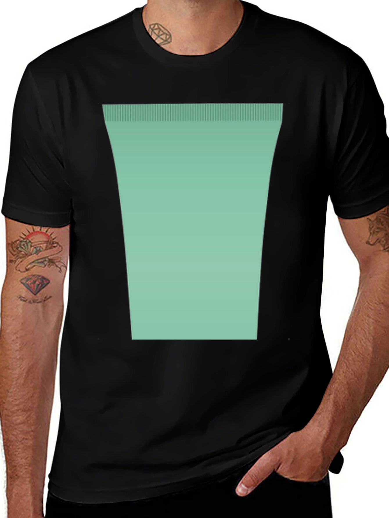Minimalist Mint Green Graphic Tee