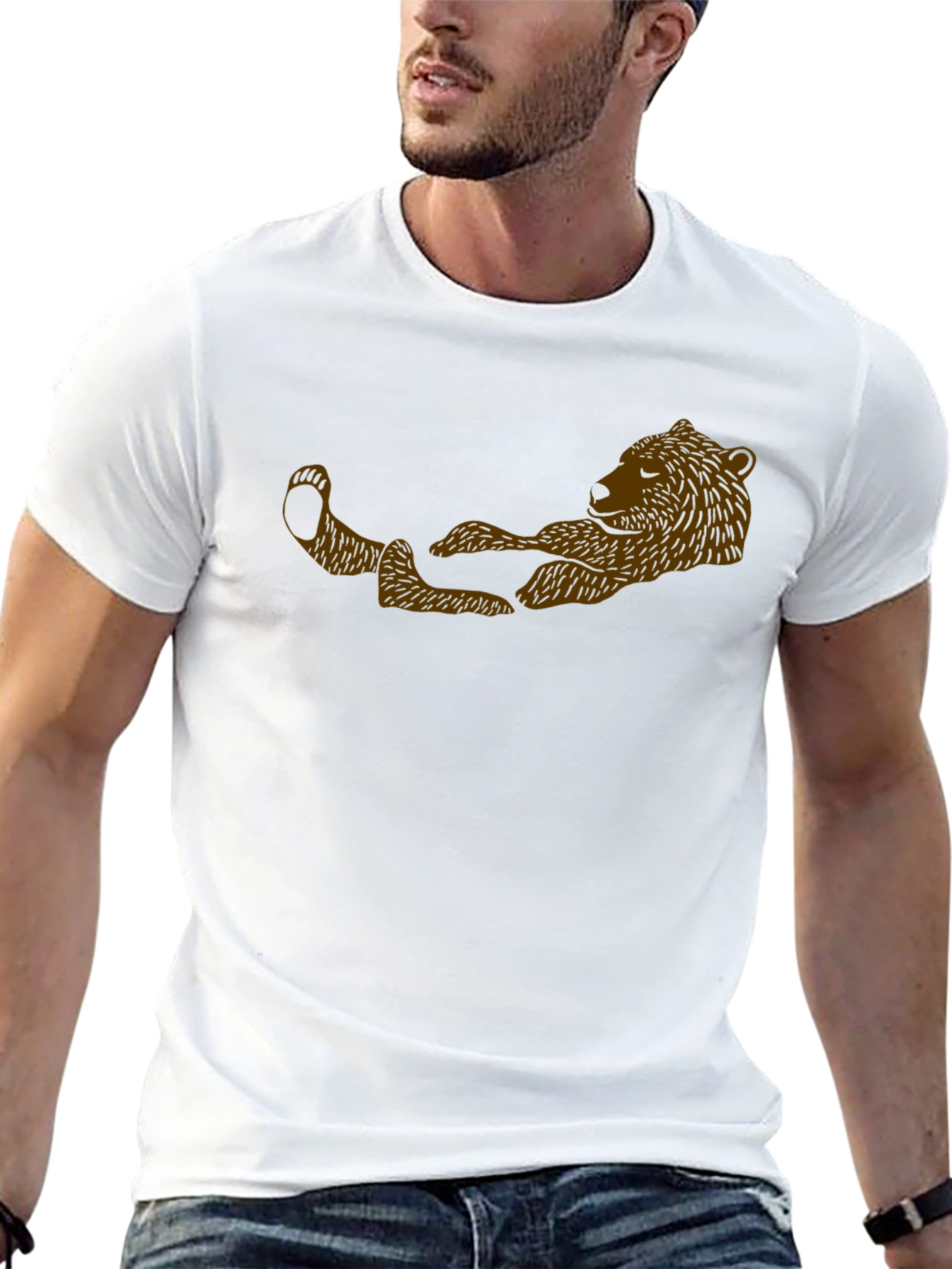Lazy Bear Graphic Tee - Mens Black T-Shirt