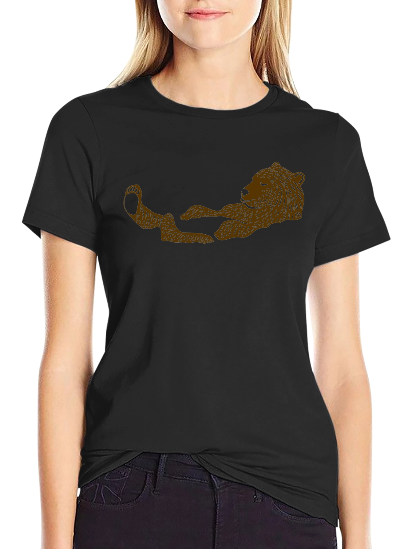 Lazy Bear Graphic Tee - Mens Black T-Shirt