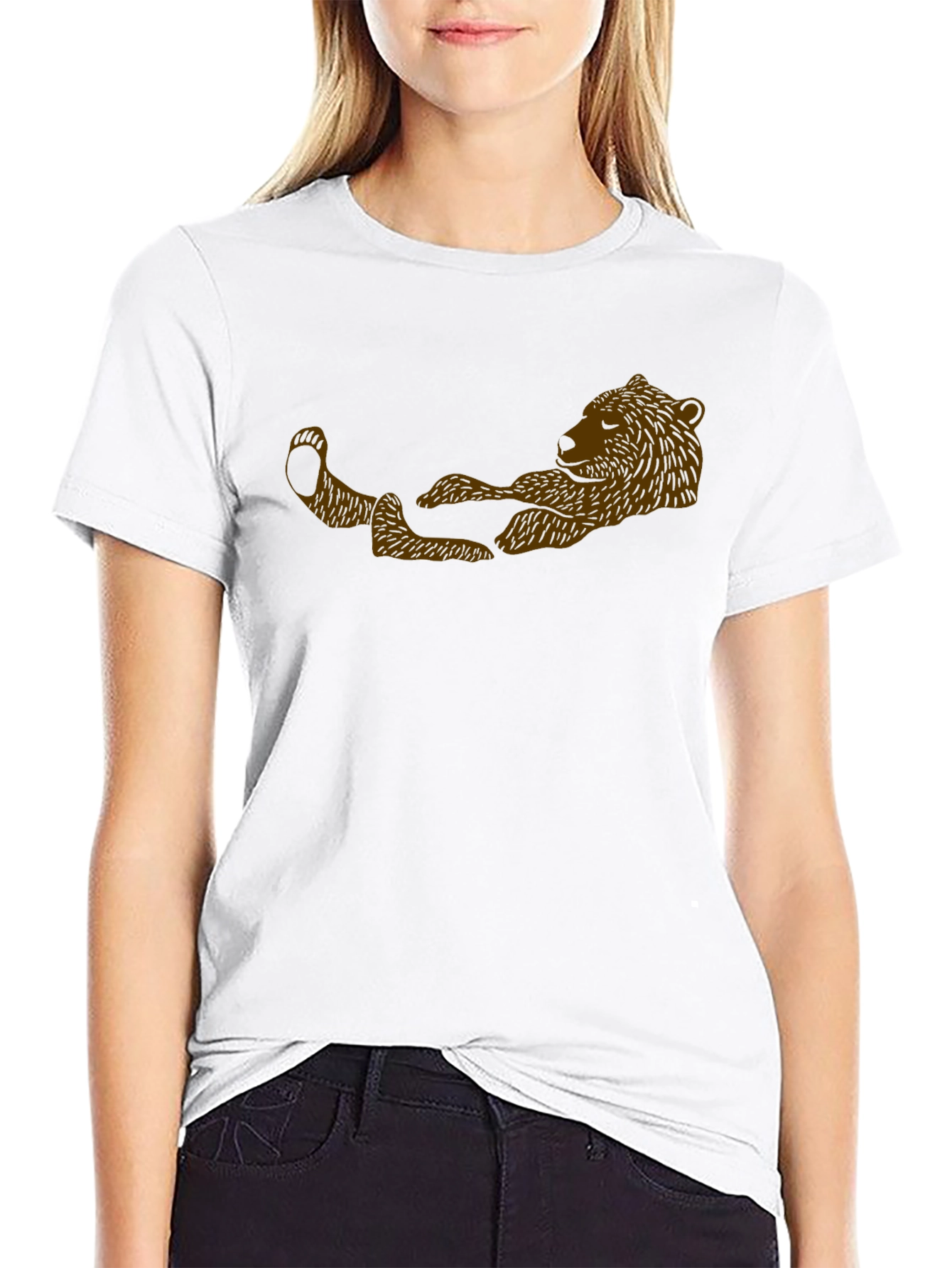 Lazy Bear Graphic Tee - Mens Black T-Shirt