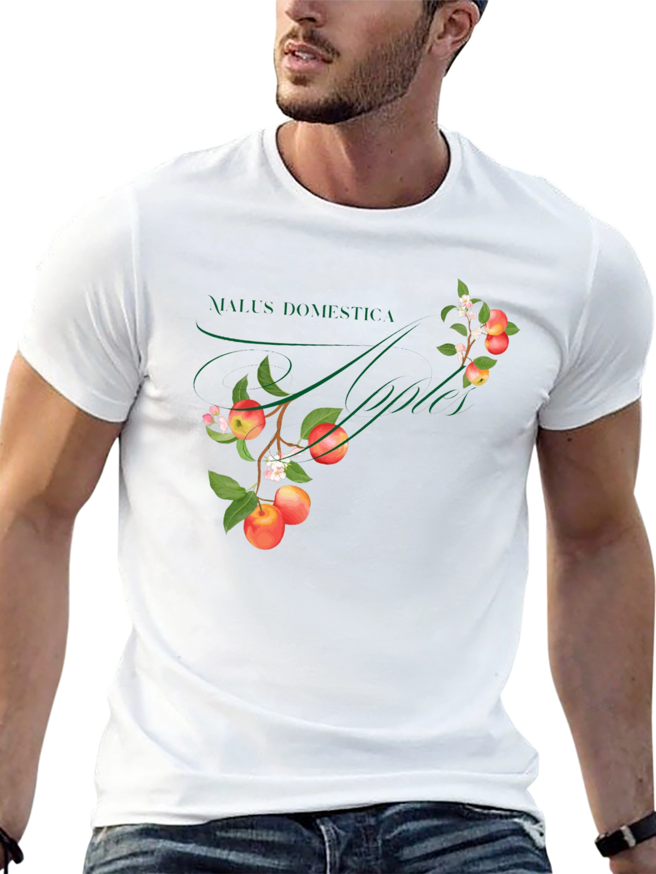 Botanical Apple Tree Graphic T-Shirt