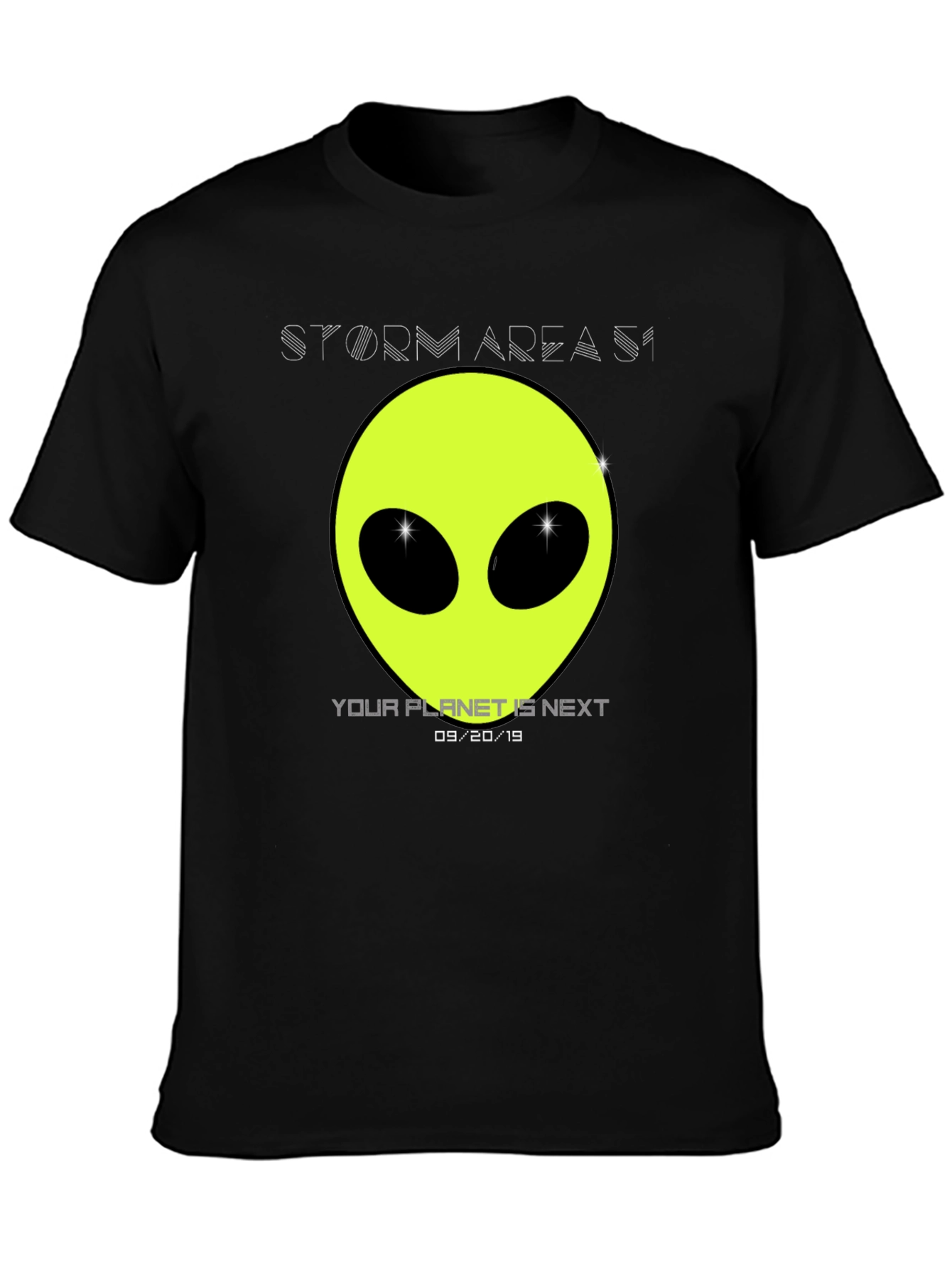 Storm Area 51 Alien Head Graphic T-Shirt