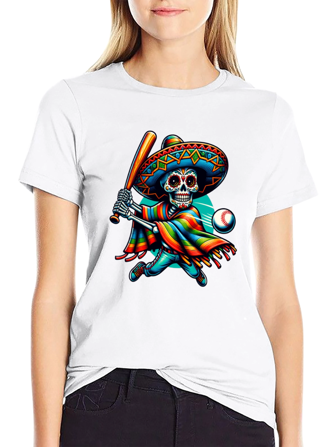 Sugar Skull Baseball Player T-Shirt