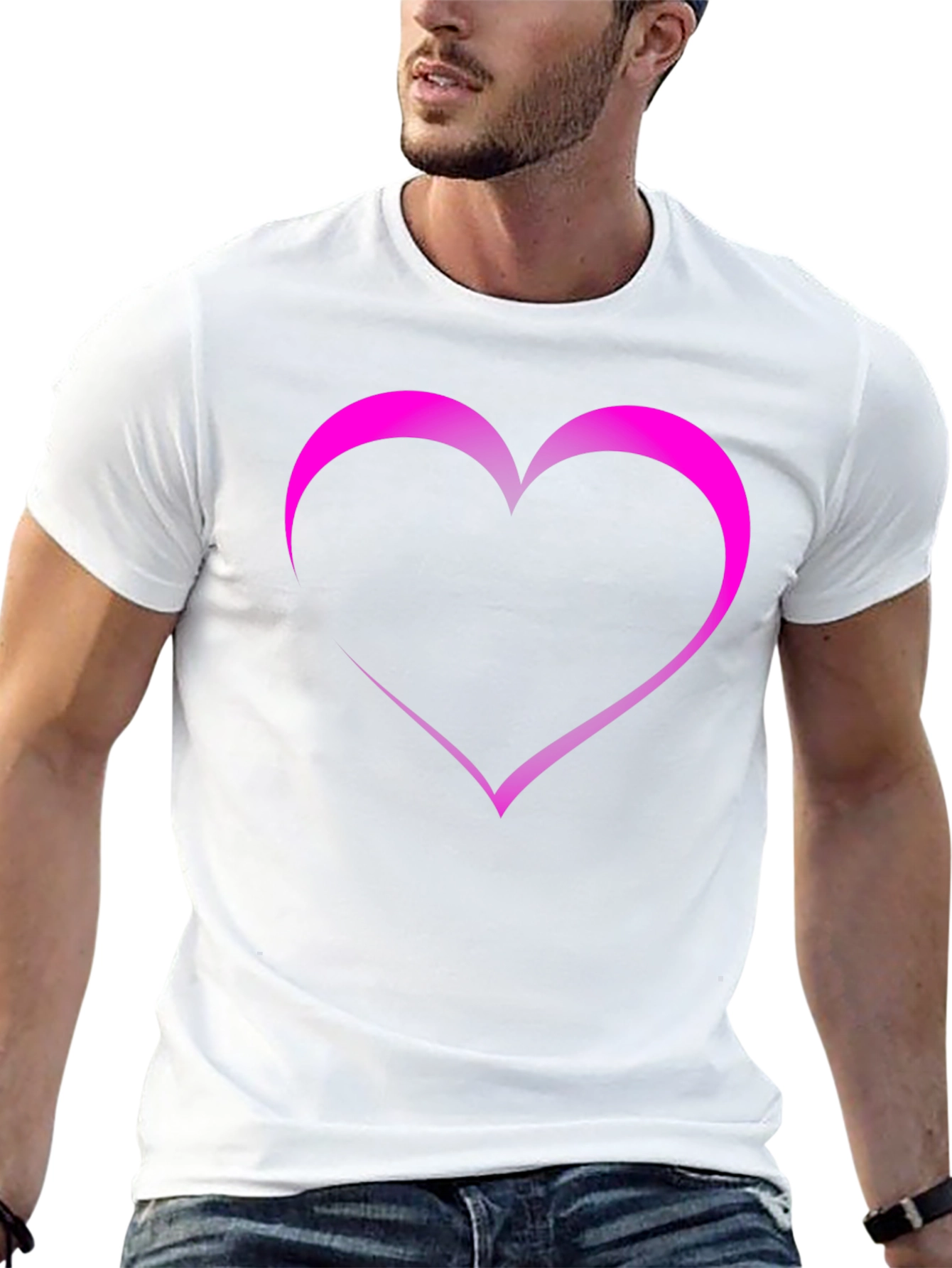 Heart Graphic Black T-Shirt