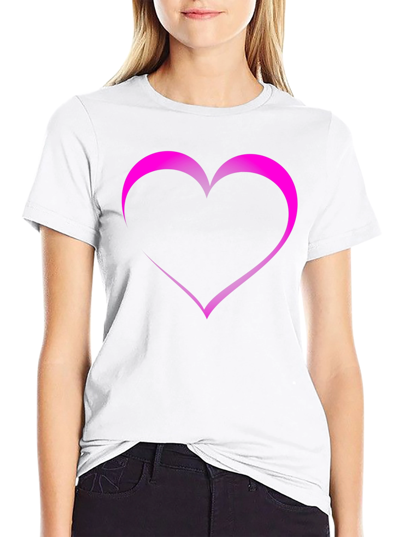 Heart Graphic Black T-Shirt