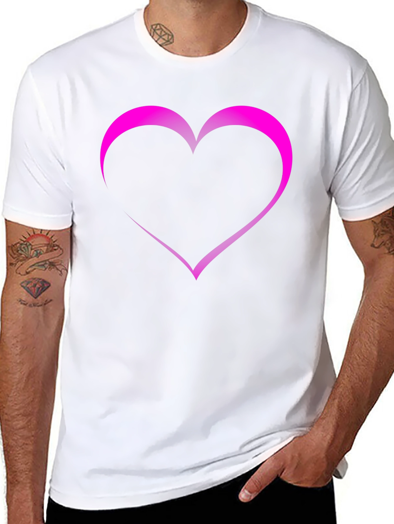 Heart Graphic Black T-Shirt