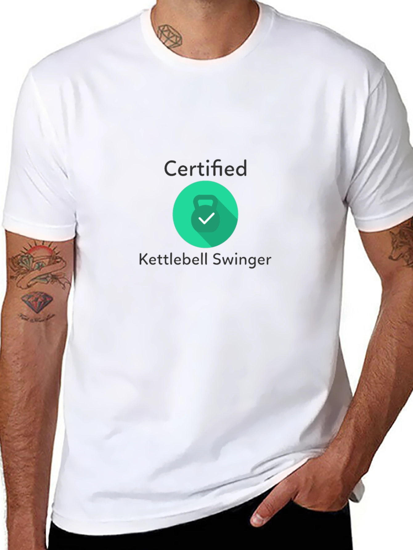 Certified Kettlebell Swinger Black T-Shirt
