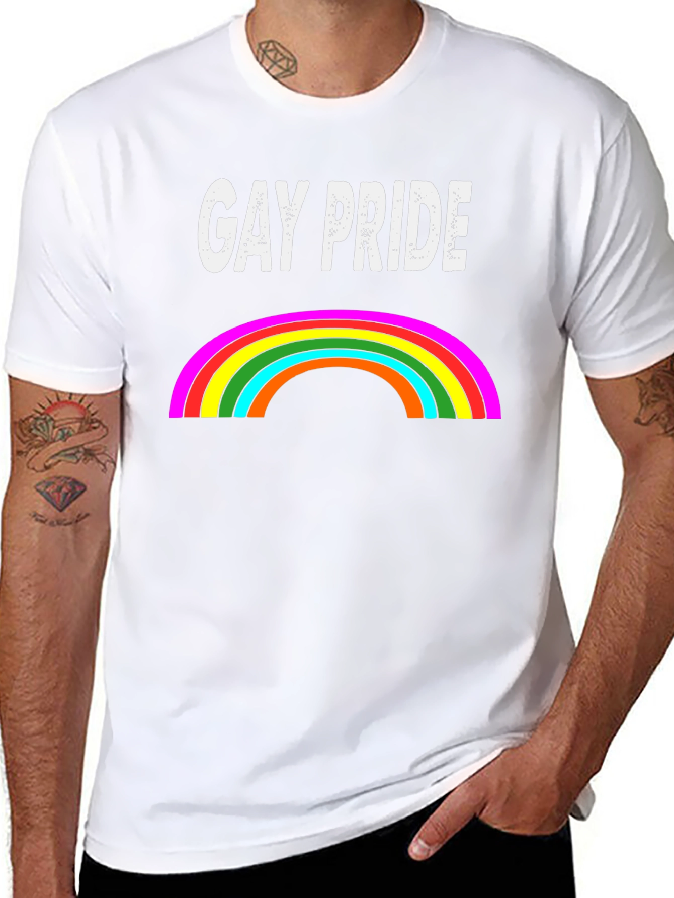 Gay Pride Rainbow Graphic Tee - Celebrate Love