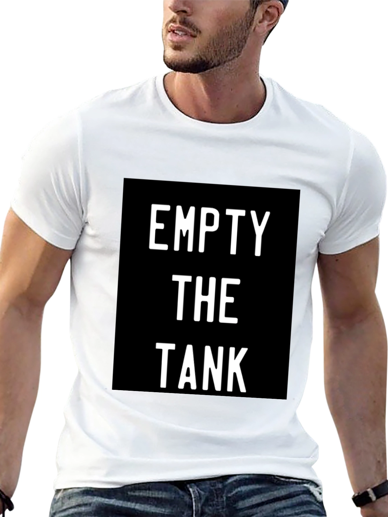 Empty the Tank Graphic T-Shirt - Black