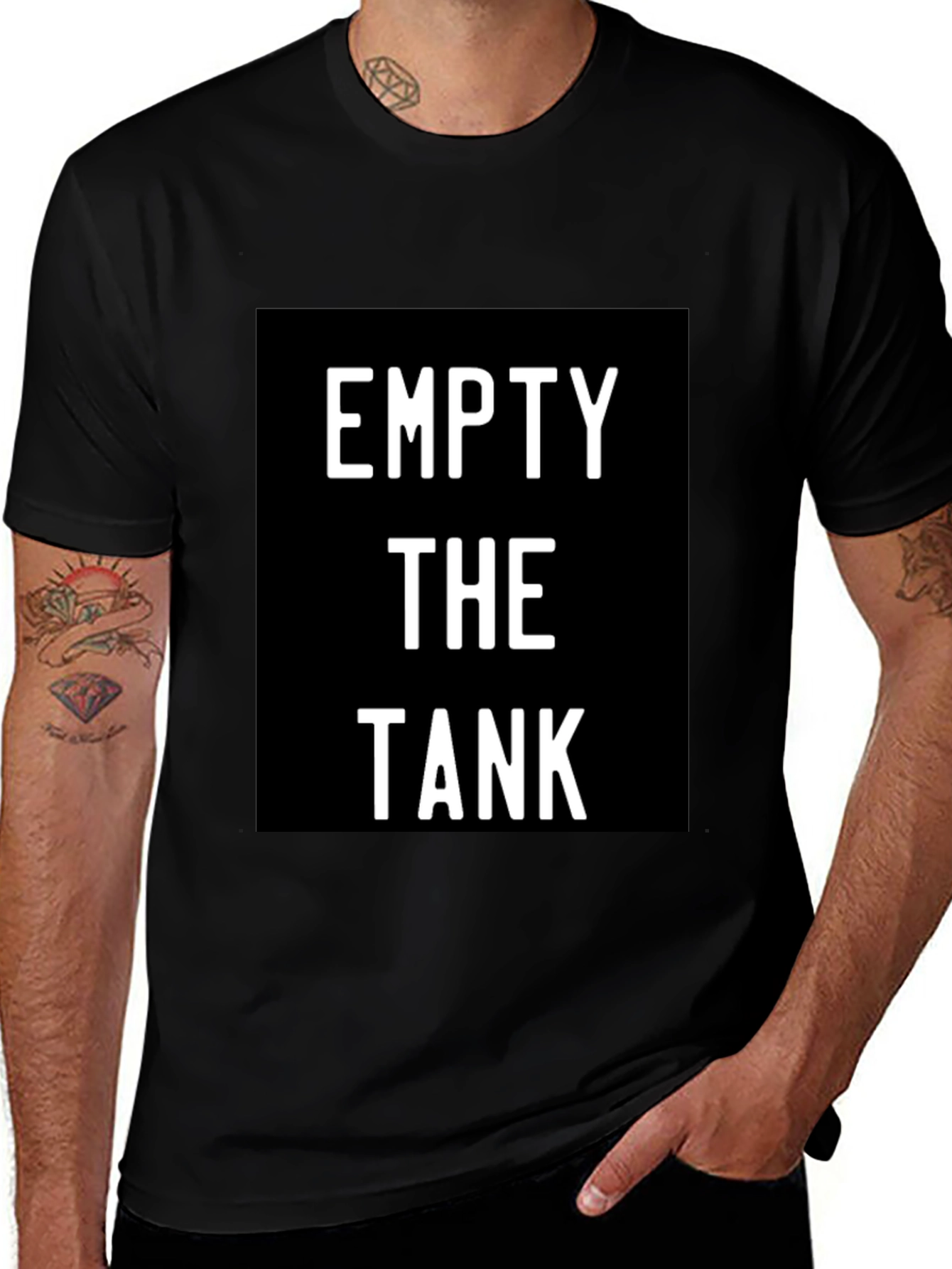 Empty the Tank Graphic T-Shirt - Black