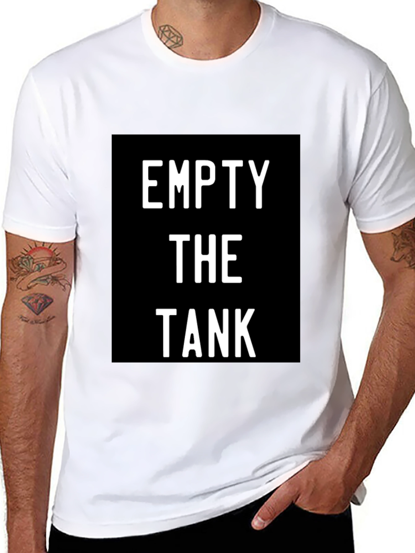Empty the Tank Graphic T-Shirt - Black