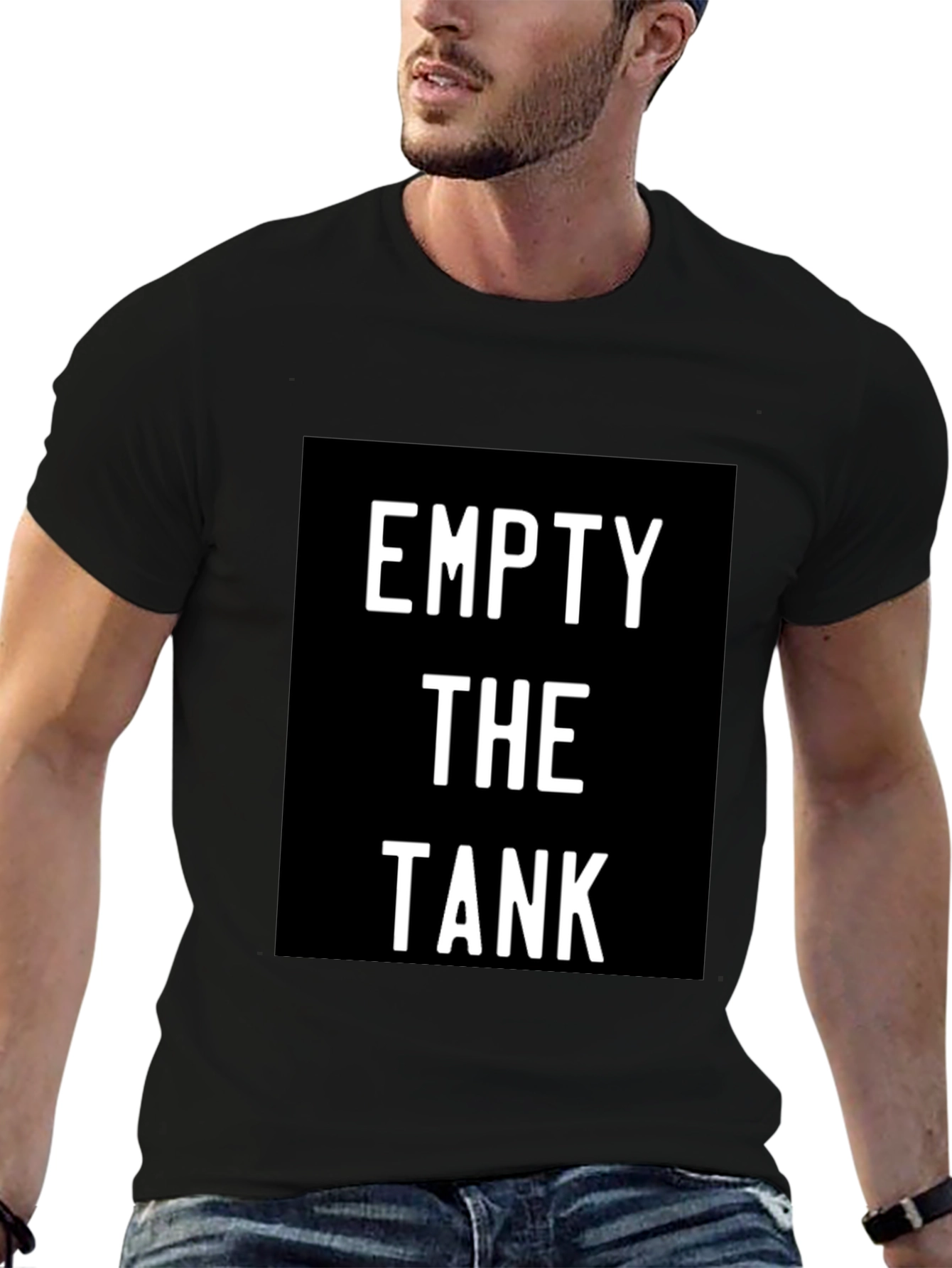Empty the Tank Graphic T-Shirt - Black