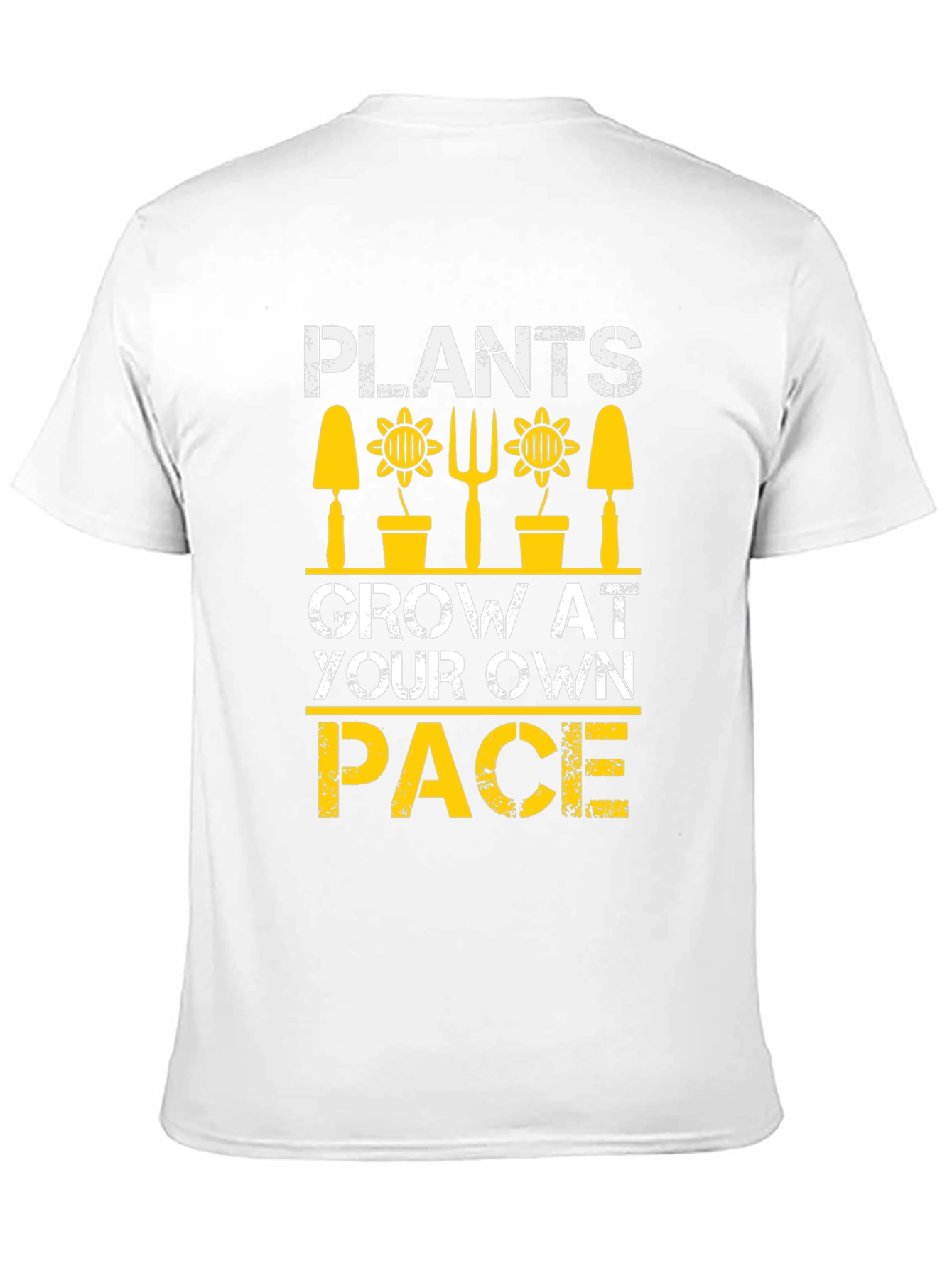 Plants Grow At Your Own Pace Black T-Shirt
