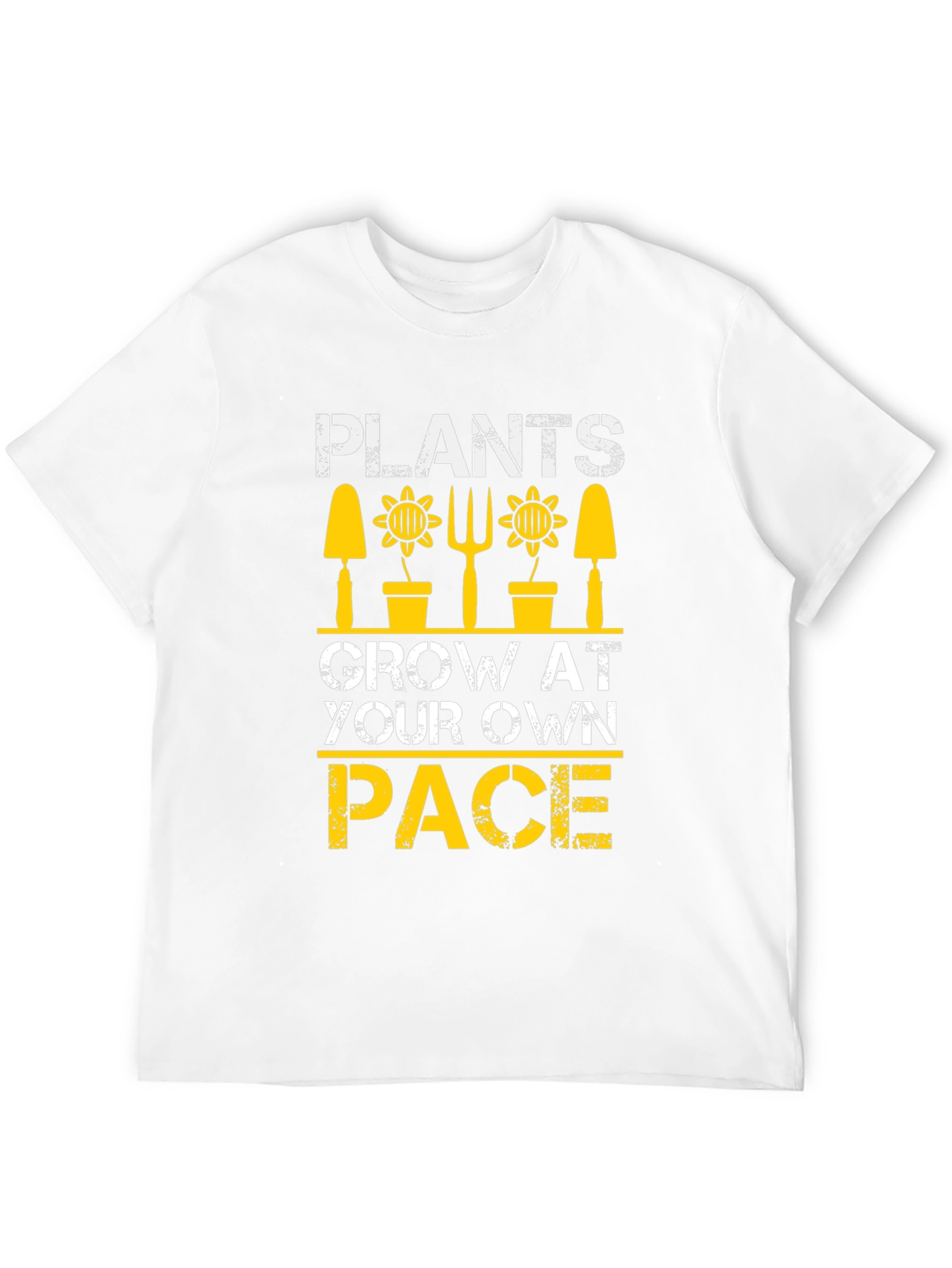 Plants Grow At Your Own Pace Black T-Shirt