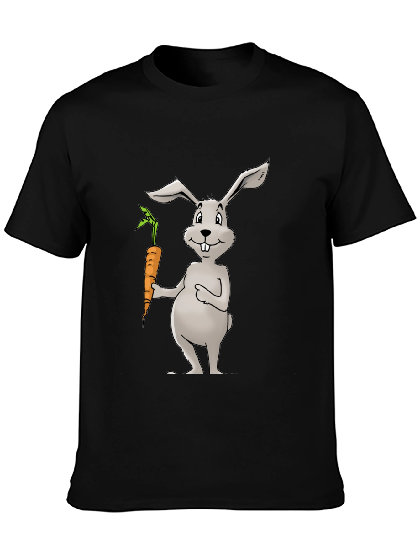 Bunny & Carrot Graphic T-Shirt - Mens Black Tee