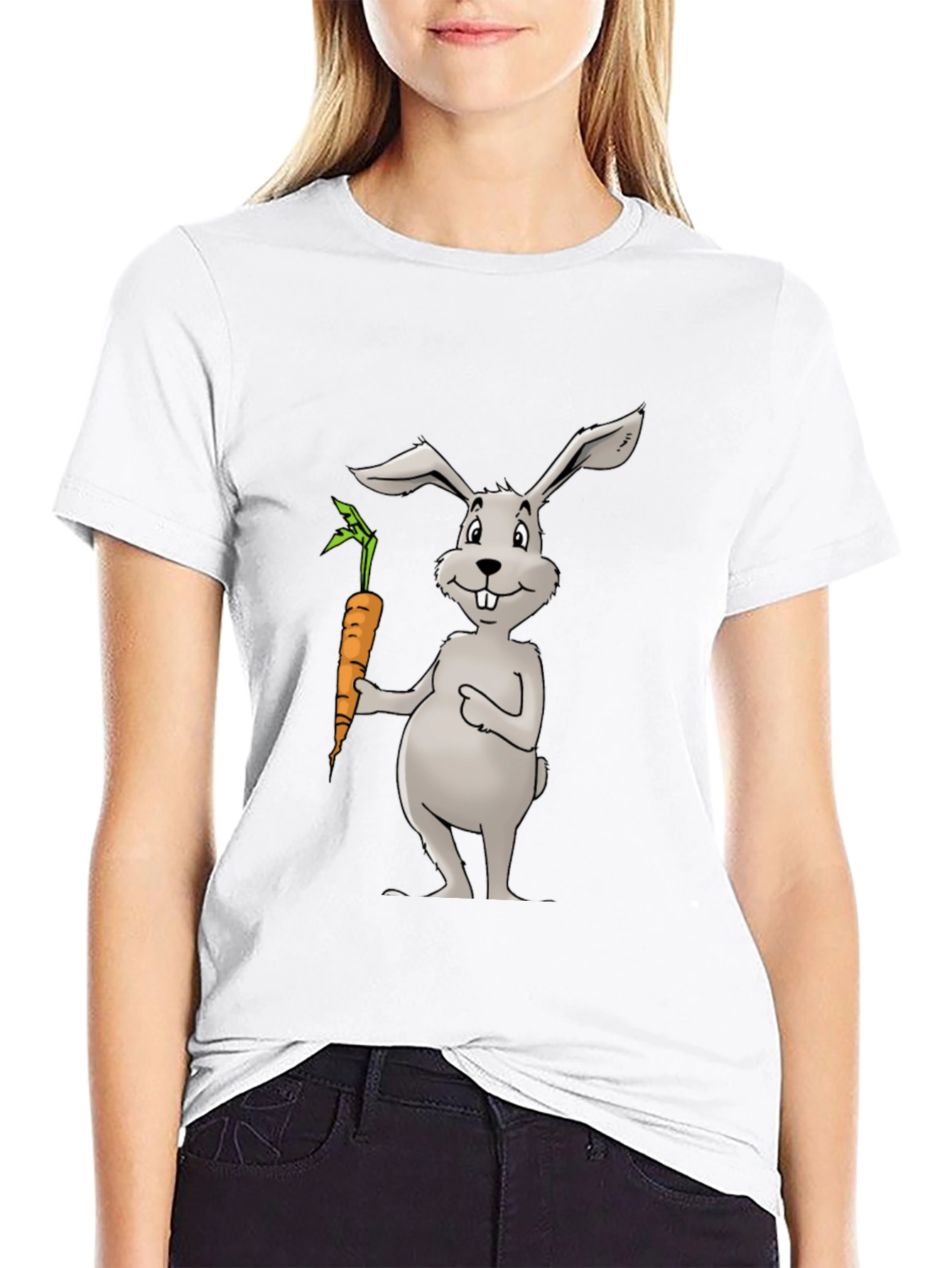 Bunny & Carrot Graphic T-Shirt - Mens Black Tee