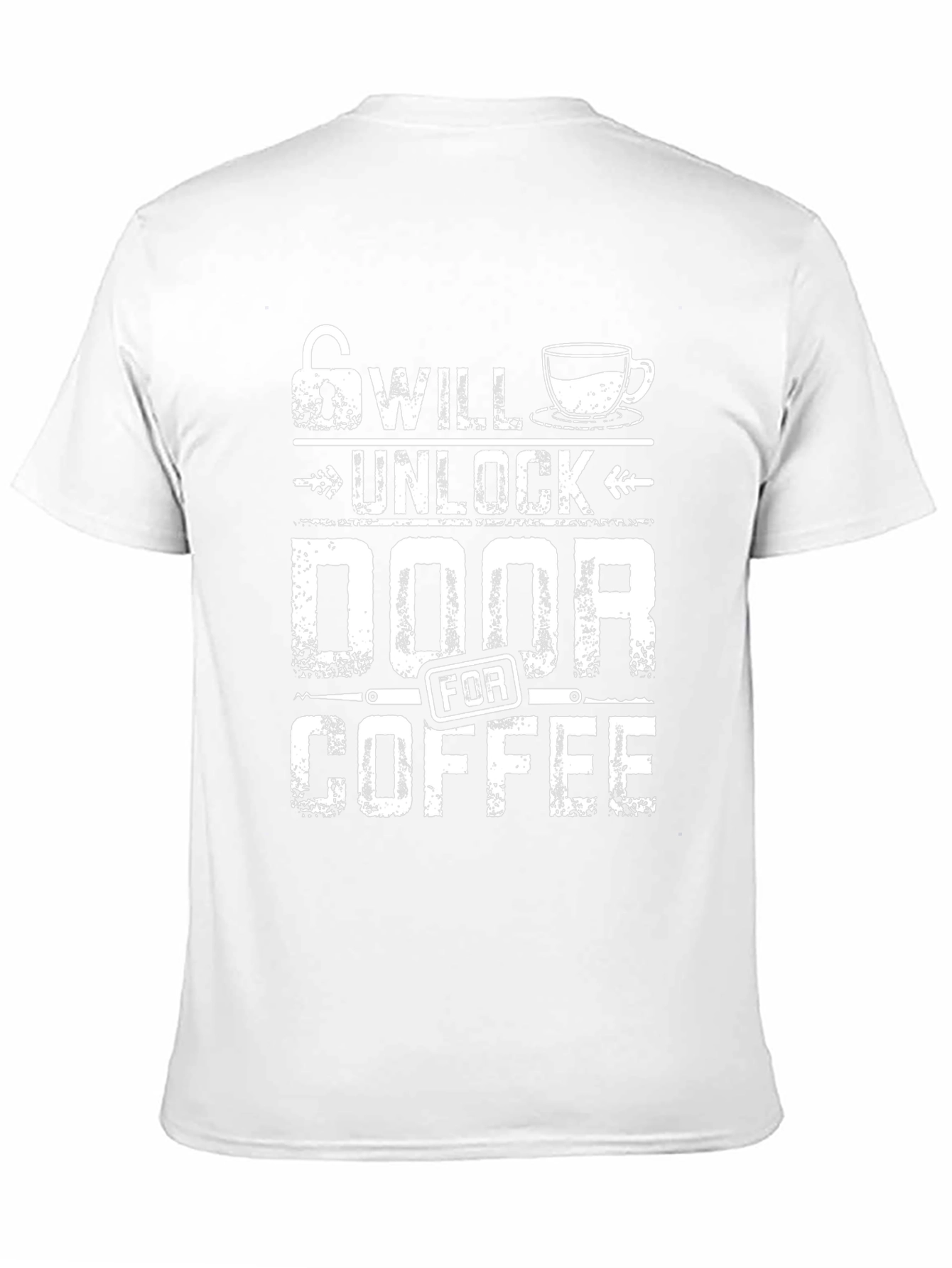 Coffee Lover T-Shirt: Unlock Door For Coffee