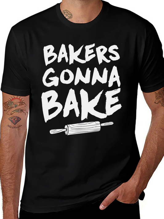 Bakers Gonna Bake Graphic Tee - Rolling Pin Design